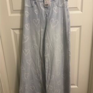 H&M Light Blue Kids Jeans with Heart Pattern